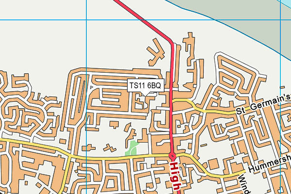 TS11 6BQ map - OS VectorMap District (Ordnance Survey)
