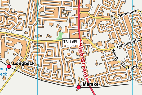 TS11 6BU map - OS VectorMap District (Ordnance Survey)