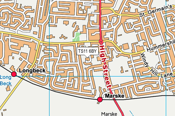 TS11 6BY map - OS VectorMap District (Ordnance Survey)