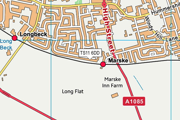 TS11 6DD map - OS VectorMap District (Ordnance Survey)