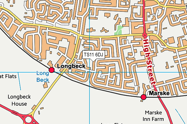 TS11 6DJ map - OS VectorMap District (Ordnance Survey)