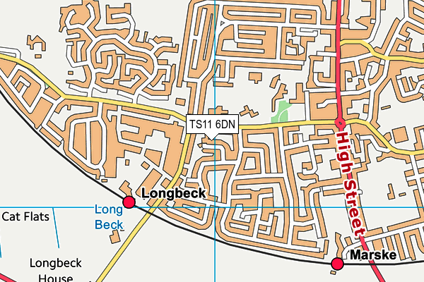 TS11 6DN map - OS VectorMap District (Ordnance Survey)