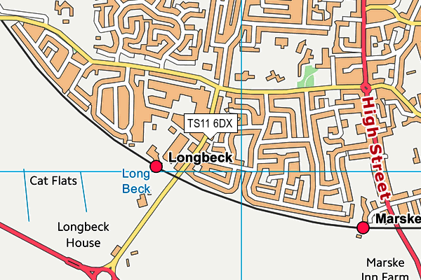 TS11 6DX map - OS VectorMap District (Ordnance Survey)