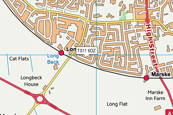 TS11 6DZ map - OS VectorMap District (Ordnance Survey)