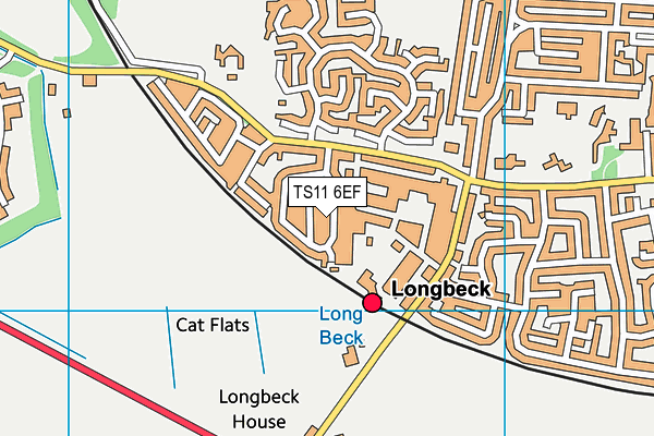 TS11 6EF map - OS VectorMap District (Ordnance Survey)