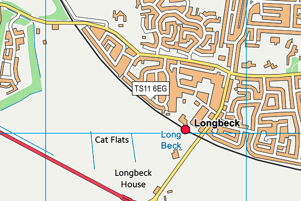 TS11 6EG map - OS VectorMap District (Ordnance Survey)