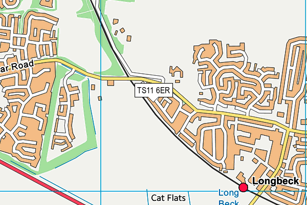 TS11 6ER map - OS VectorMap District (Ordnance Survey)