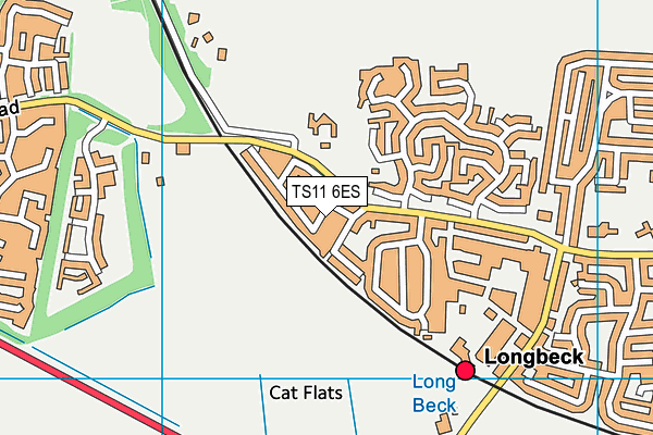 TS11 6ES map - OS VectorMap District (Ordnance Survey)