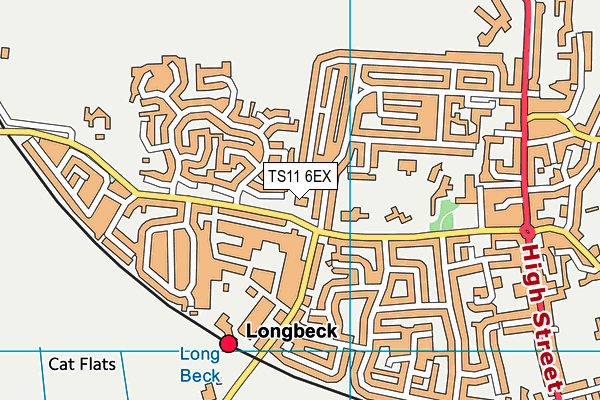 TS11 6EX map - OS VectorMap District (Ordnance Survey)