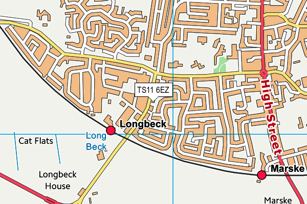 TS11 6EZ map - OS VectorMap District (Ordnance Survey)