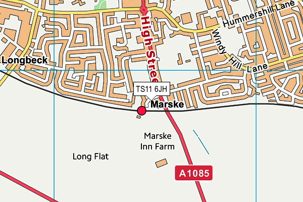 TS11 6JH map - OS VectorMap District (Ordnance Survey)