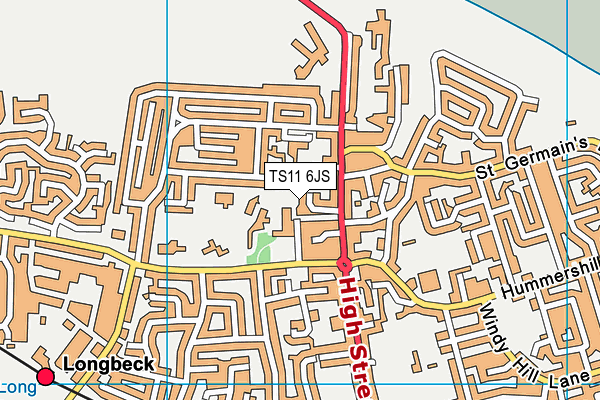 TS11 6JS map - OS VectorMap District (Ordnance Survey)