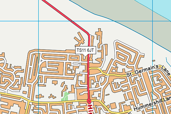 TS11 6JT map - OS VectorMap District (Ordnance Survey)