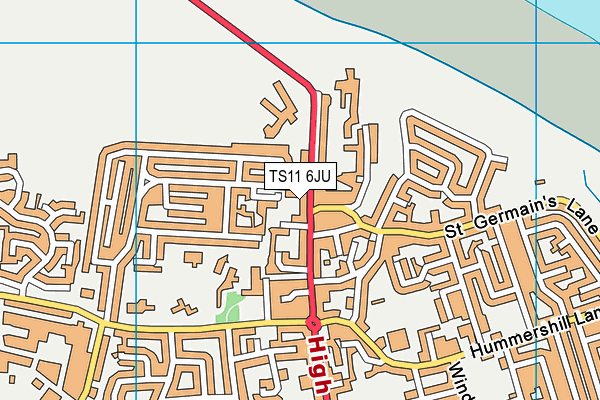 TS11 6JU map - OS VectorMap District (Ordnance Survey)