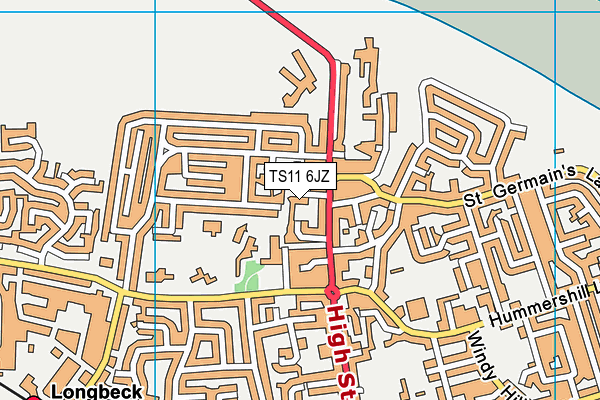 TS11 6JZ map - OS VectorMap District (Ordnance Survey)
