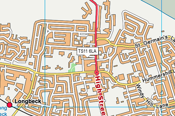 TS11 6LA map - OS VectorMap District (Ordnance Survey)