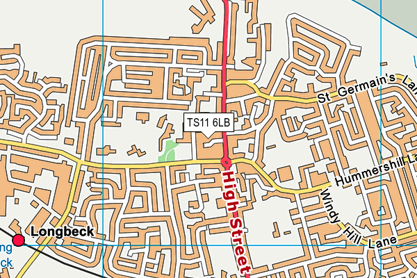 TS11 6LB map - OS VectorMap District (Ordnance Survey)