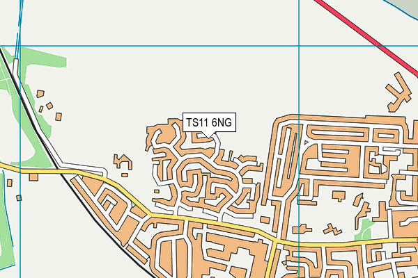 TS11 6NG map - OS VectorMap District (Ordnance Survey)