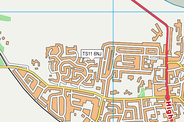 TS11 6NJ map - OS VectorMap District (Ordnance Survey)