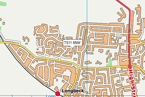 TS11 6NW map - OS VectorMap District (Ordnance Survey)