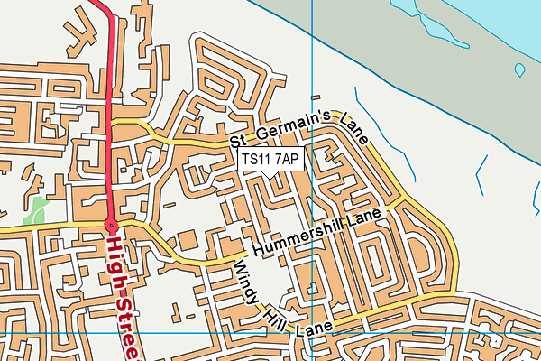 TS11 7AP map - OS VectorMap District (Ordnance Survey)