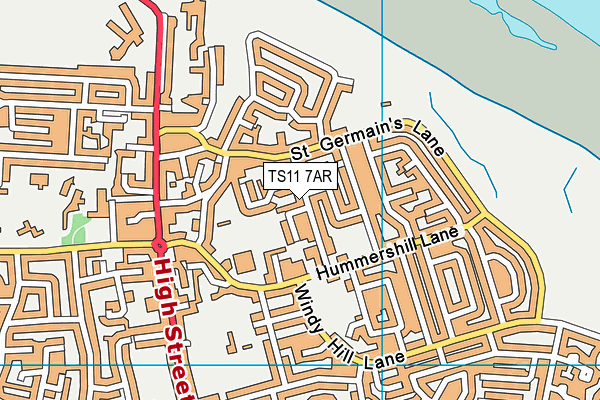 TS11 7AR map - OS VectorMap District (Ordnance Survey)