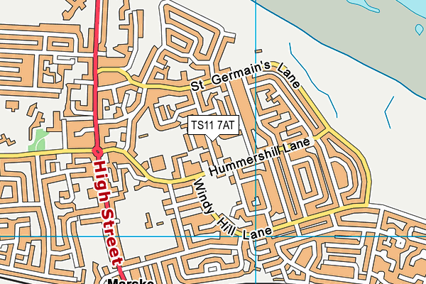 TS11 7AT map - OS VectorMap District (Ordnance Survey)