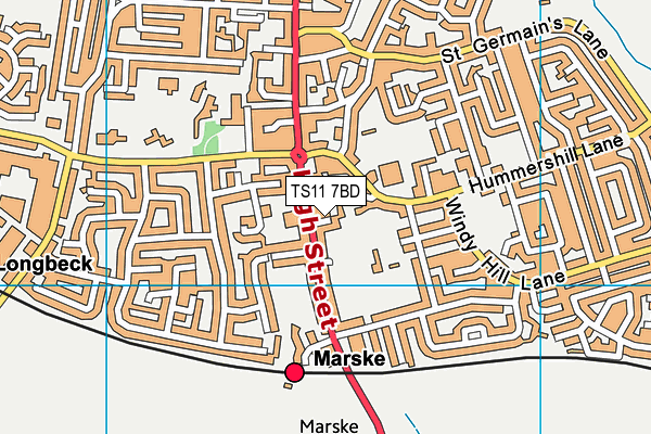 TS11 7BD map - OS VectorMap District (Ordnance Survey)