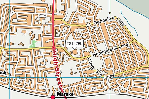 TS11 7BL map - OS VectorMap District (Ordnance Survey)