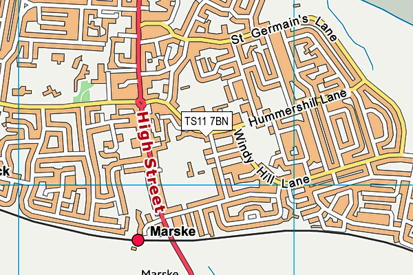 TS11 7BN map - OS VectorMap District (Ordnance Survey)