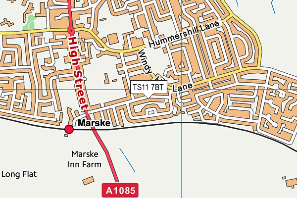 TS11 7BT map - OS VectorMap District (Ordnance Survey)