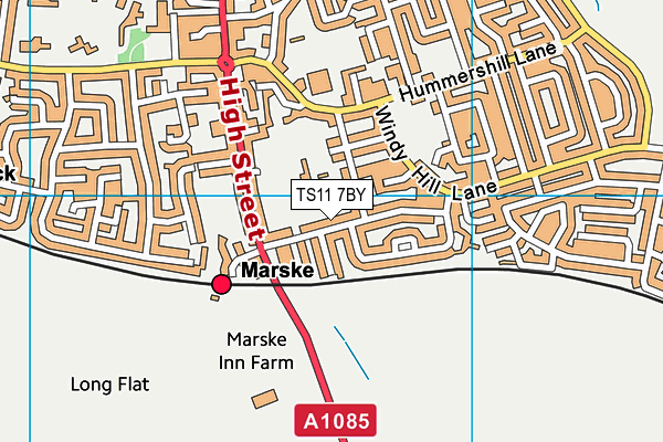 TS11 7BY map - OS VectorMap District (Ordnance Survey)