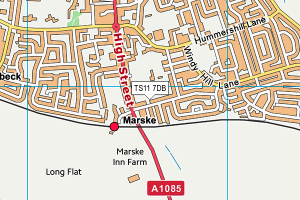 TS11 7DB map - OS VectorMap District (Ordnance Survey)