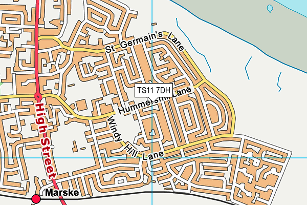 TS11 7DH map - OS VectorMap District (Ordnance Survey)