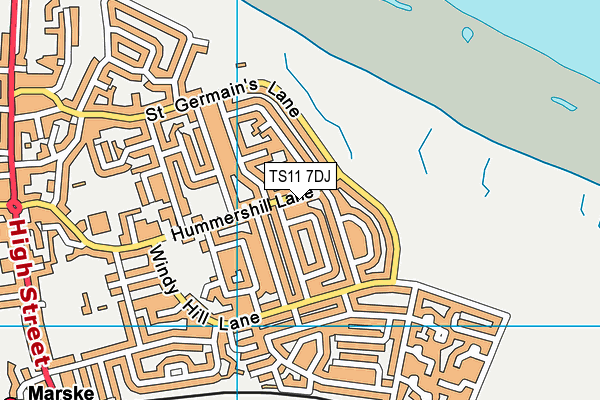 TS11 7DJ map - OS VectorMap District (Ordnance Survey)