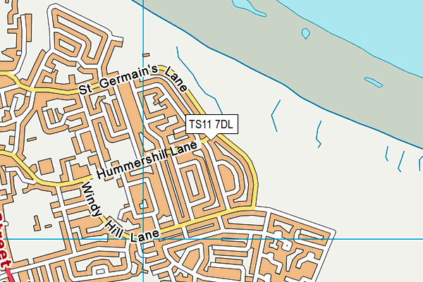 TS11 7DL map - OS VectorMap District (Ordnance Survey)