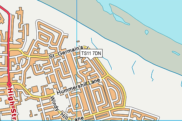 TS11 7DN map - OS VectorMap District (Ordnance Survey)