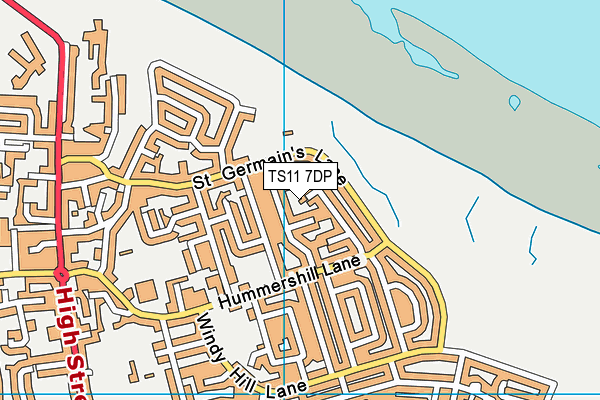 TS11 7DP map - OS VectorMap District (Ordnance Survey)