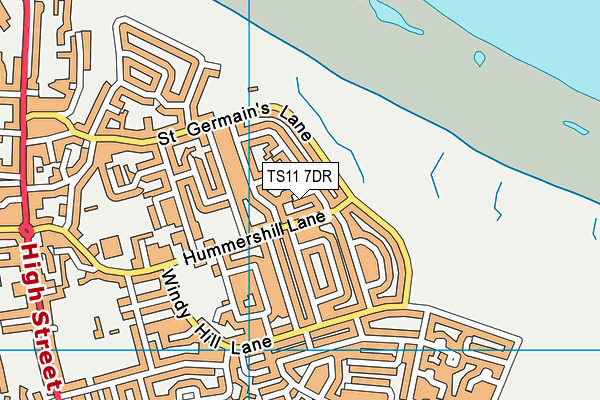 TS11 7DR map - OS VectorMap District (Ordnance Survey)