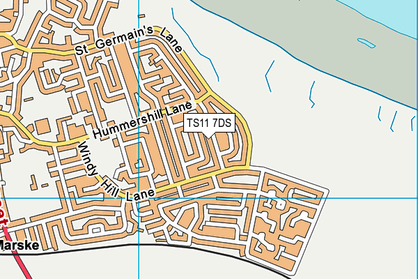 TS11 7DS map - OS VectorMap District (Ordnance Survey)
