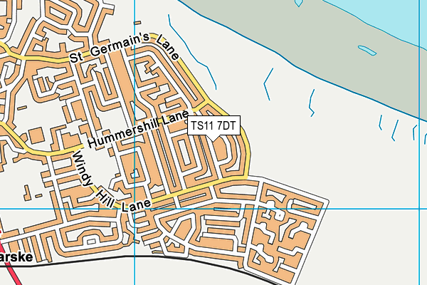 TS11 7DT map - OS VectorMap District (Ordnance Survey)