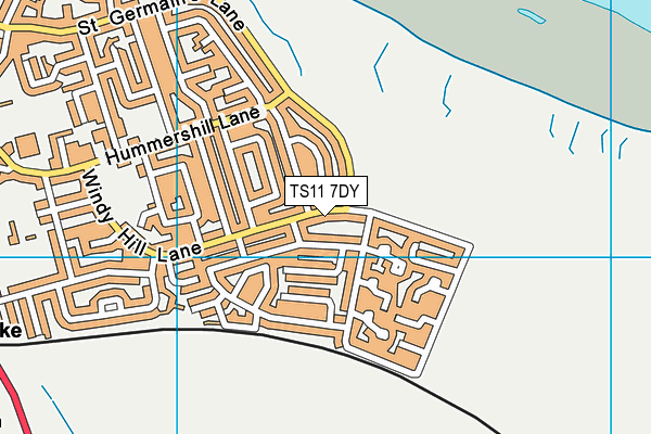 TS11 7DY map - OS VectorMap District (Ordnance Survey)