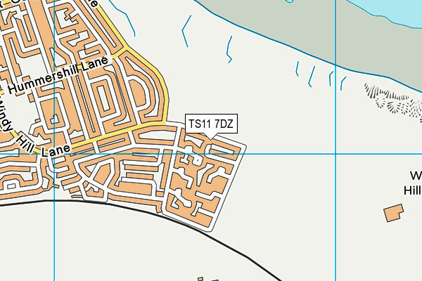 TS11 7DZ map - OS VectorMap District (Ordnance Survey)