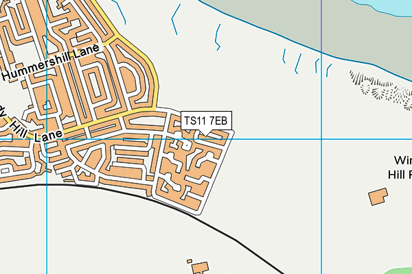 TS11 7EB map - OS VectorMap District (Ordnance Survey)