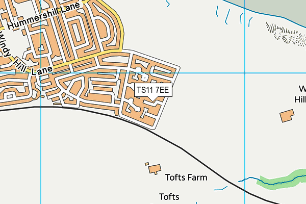 TS11 7EE map - OS VectorMap District (Ordnance Survey)
