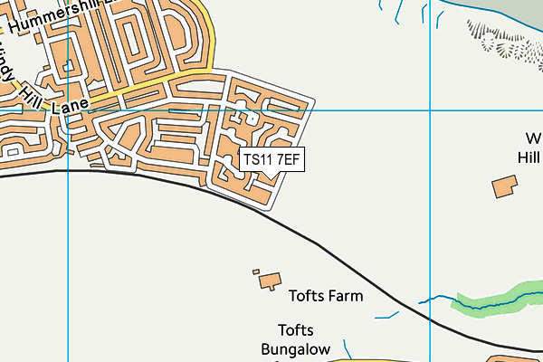 TS11 7EF map - OS VectorMap District (Ordnance Survey)