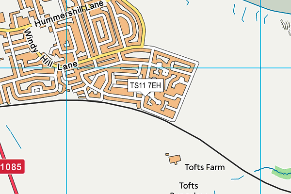 TS11 7EH map - OS VectorMap District (Ordnance Survey)