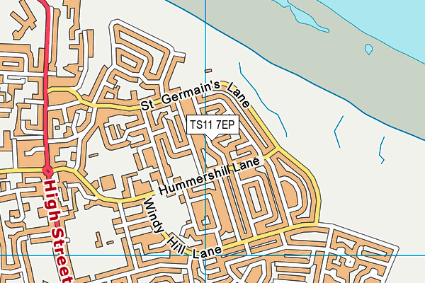 TS11 7EP map - OS VectorMap District (Ordnance Survey)