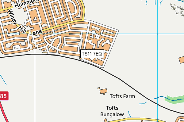 TS11 7EQ map - OS VectorMap District (Ordnance Survey)