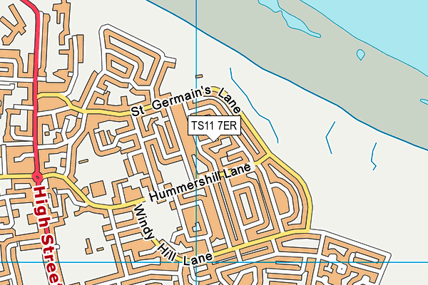 TS11 7ER map - OS VectorMap District (Ordnance Survey)
